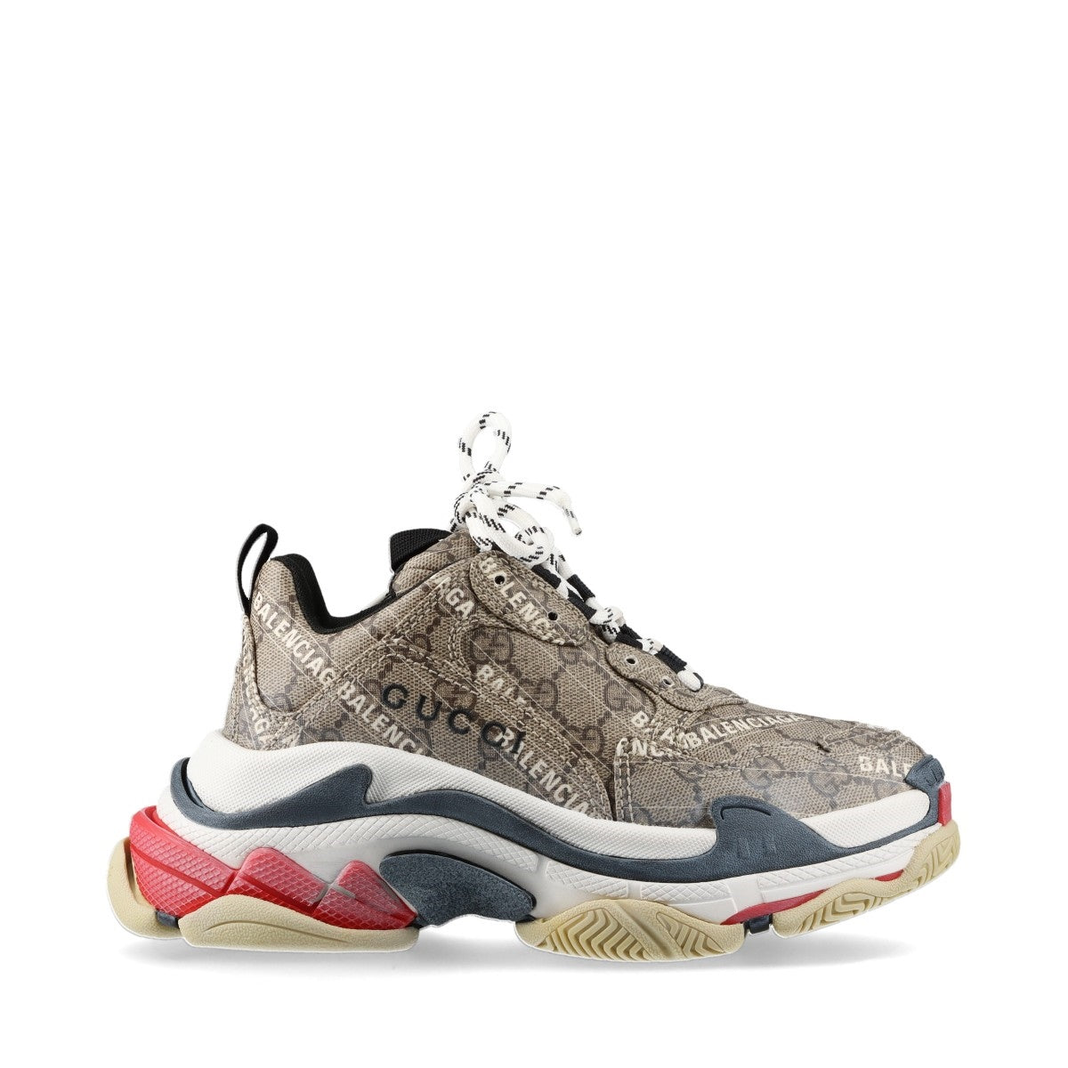 Gucci x Balenciaga Triple S PVC x Leather Sneaker 23cm  Multicolor 677192 The Hacker Project Box Saving Bag