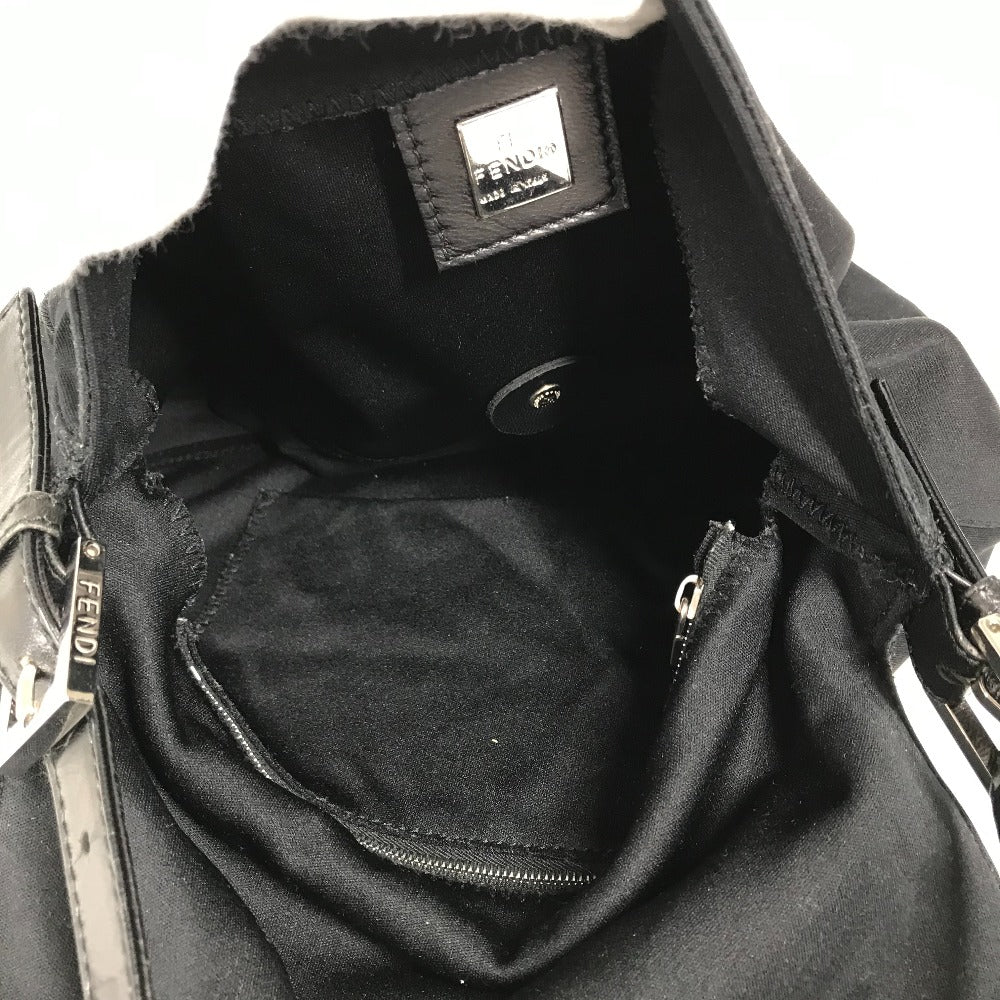 FENDI Shoulder Bag Jersey black vintage Mamma Bucket Women Used