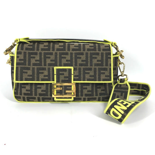 FENDI Shoulder Bag 8BR600 canvas Brown Zucca Mamma Bucket