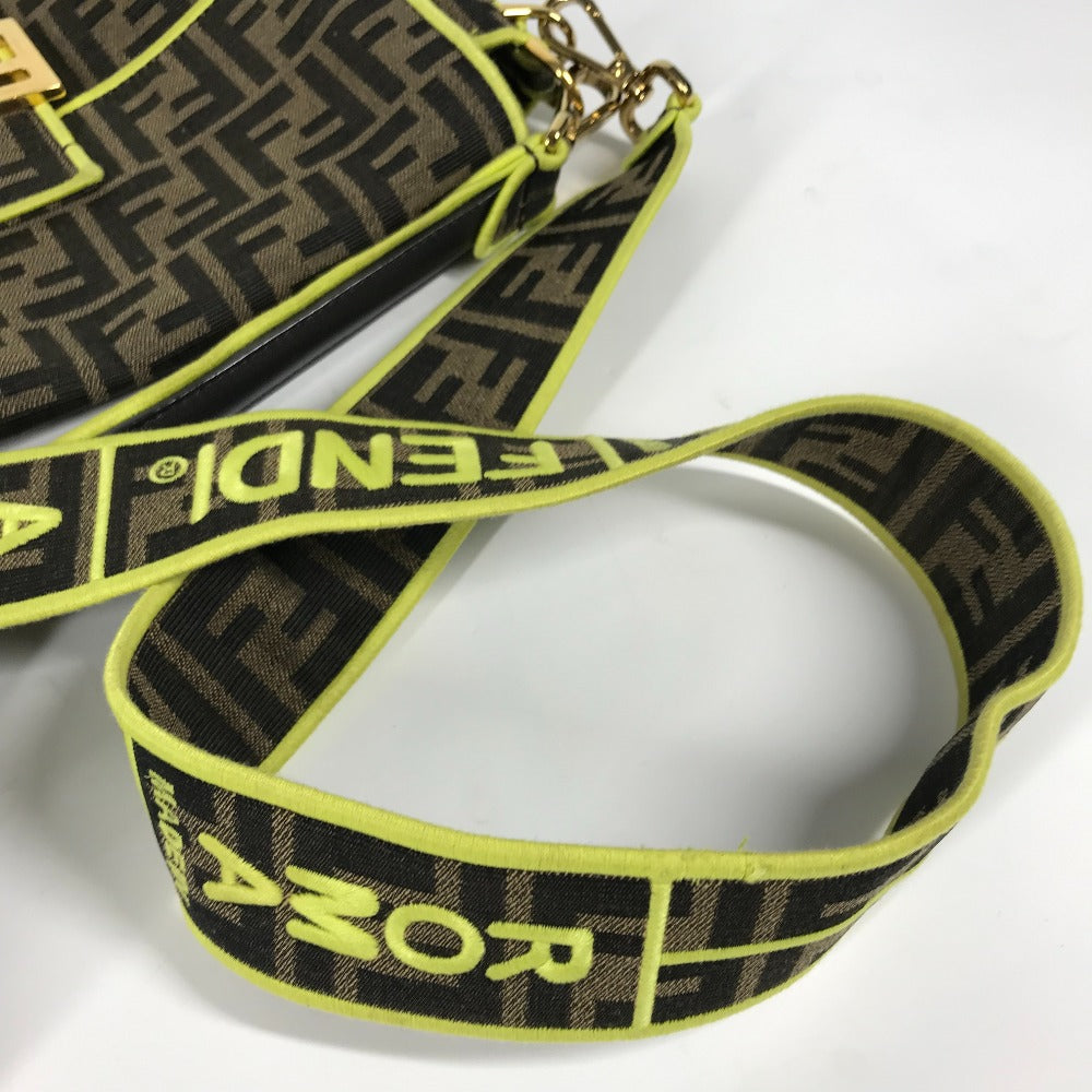 FENDI Shoulder Bag 8BR600 canvas Brown Zucca Mamma Bucket