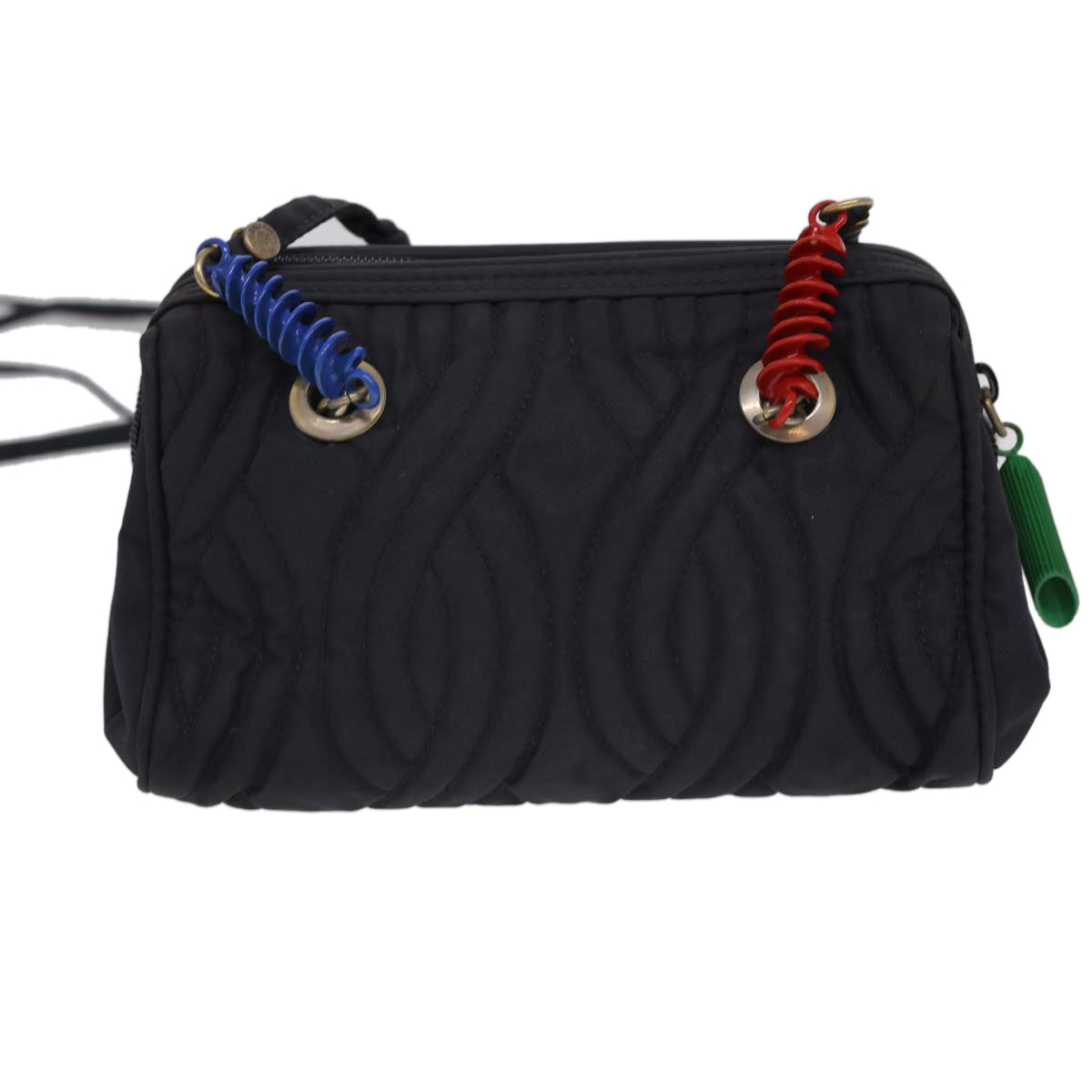 FENDI Shoulder Bag Nylon Black Multicolor  40084