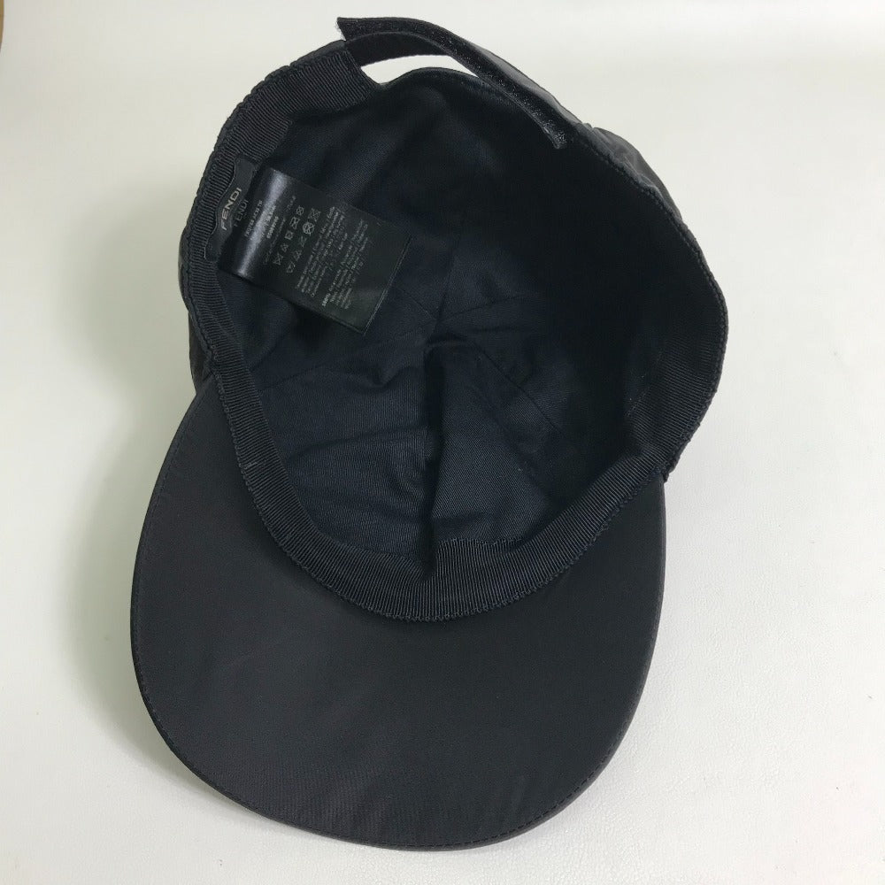 FENDI cap FXQ768 Nylon, Cotton black logo unisex(Unisex) Used