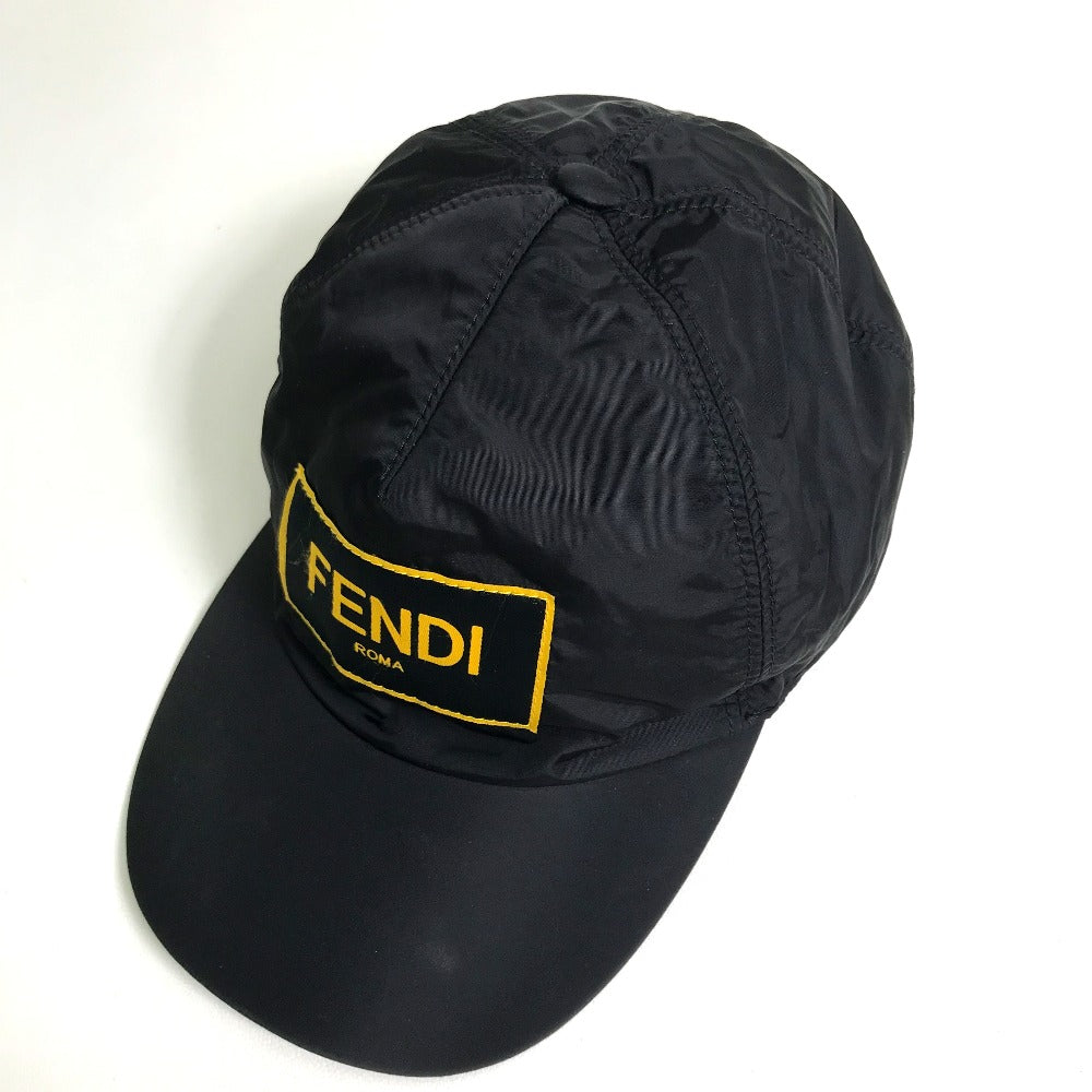 FENDI cap FXQ768 Nylon, Cotton black logo unisex(Unisex) Used