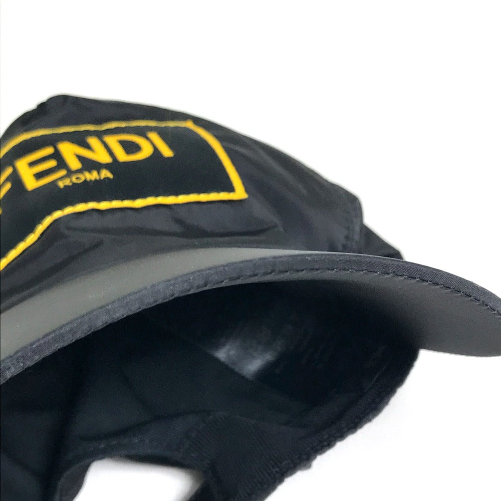 FENDI cap FXQ768 Nylon, Cotton black logo unisex(Unisex) Used
