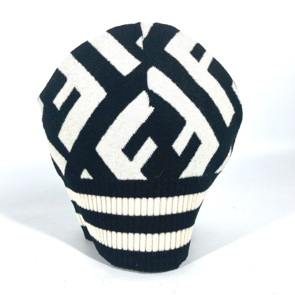 FENDI Knit hat FXQ538 Wool, Rayon black By color Zucca logo