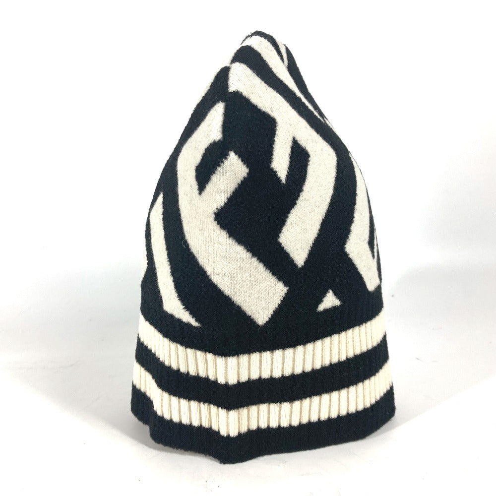 FENDI Knit hat FXQ538 Wool, Rayon black By color Zucca logo
