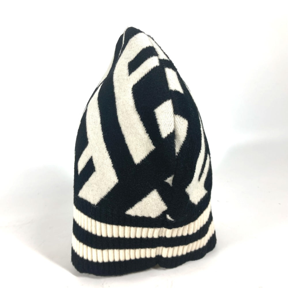 FENDI Knit hat FXQ538 Wool, Rayon black By color Zucca logo