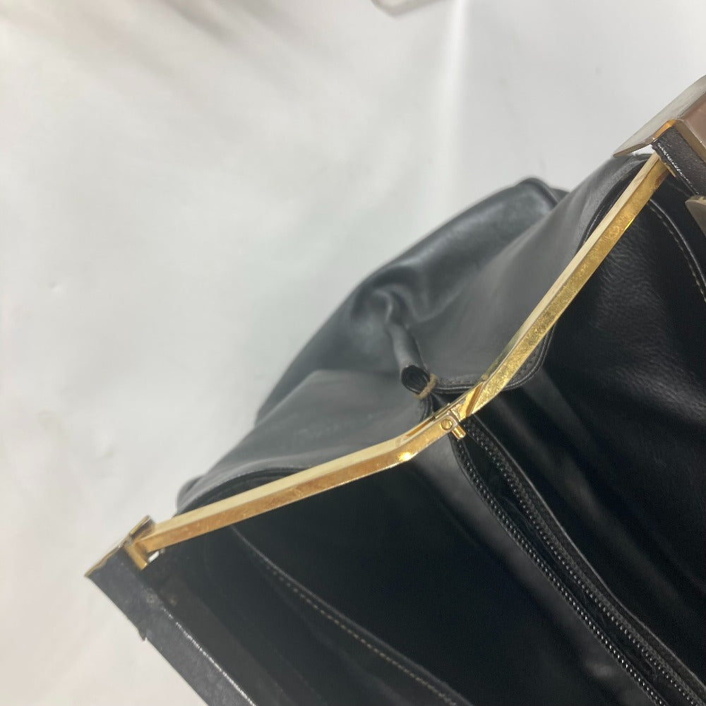 FENDI Handbag Leather / PVC black vintage Doctor Bag Pecan Women Used