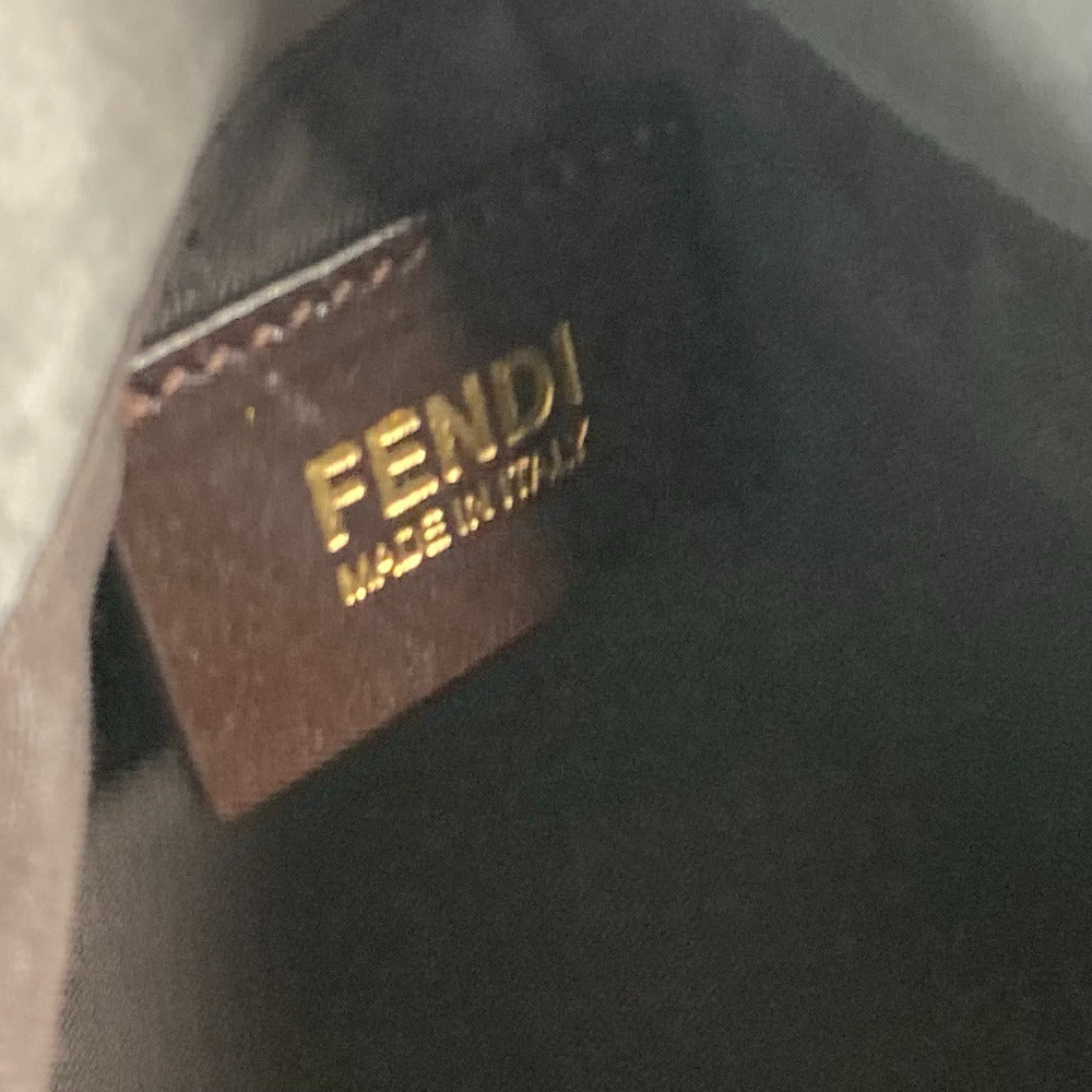 FENDI Shoulder Bag 8BR650 leather gray Bag Shoulder Bag Tote Bag logo FF Women Used