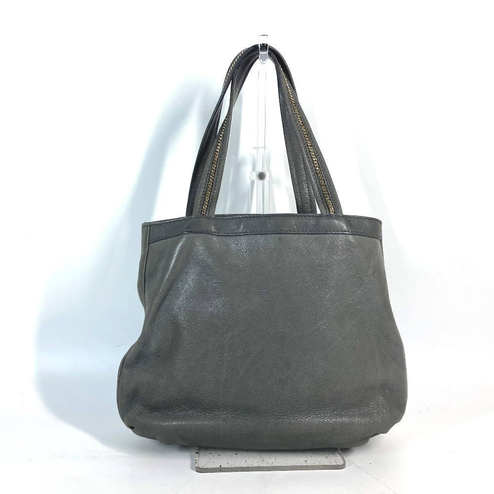FENDI Shoulder Bag 8BR650 leather gray Bag Shoulder Bag Tote Bag logo FF Women Used
