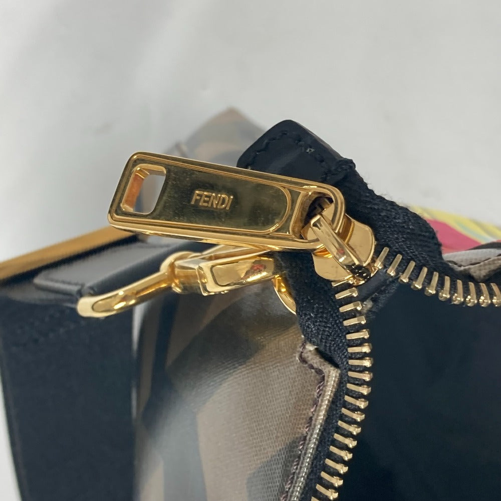 FENDI Shoulder Bag 7VA470 PVC Brown Multicolor logo Women Used