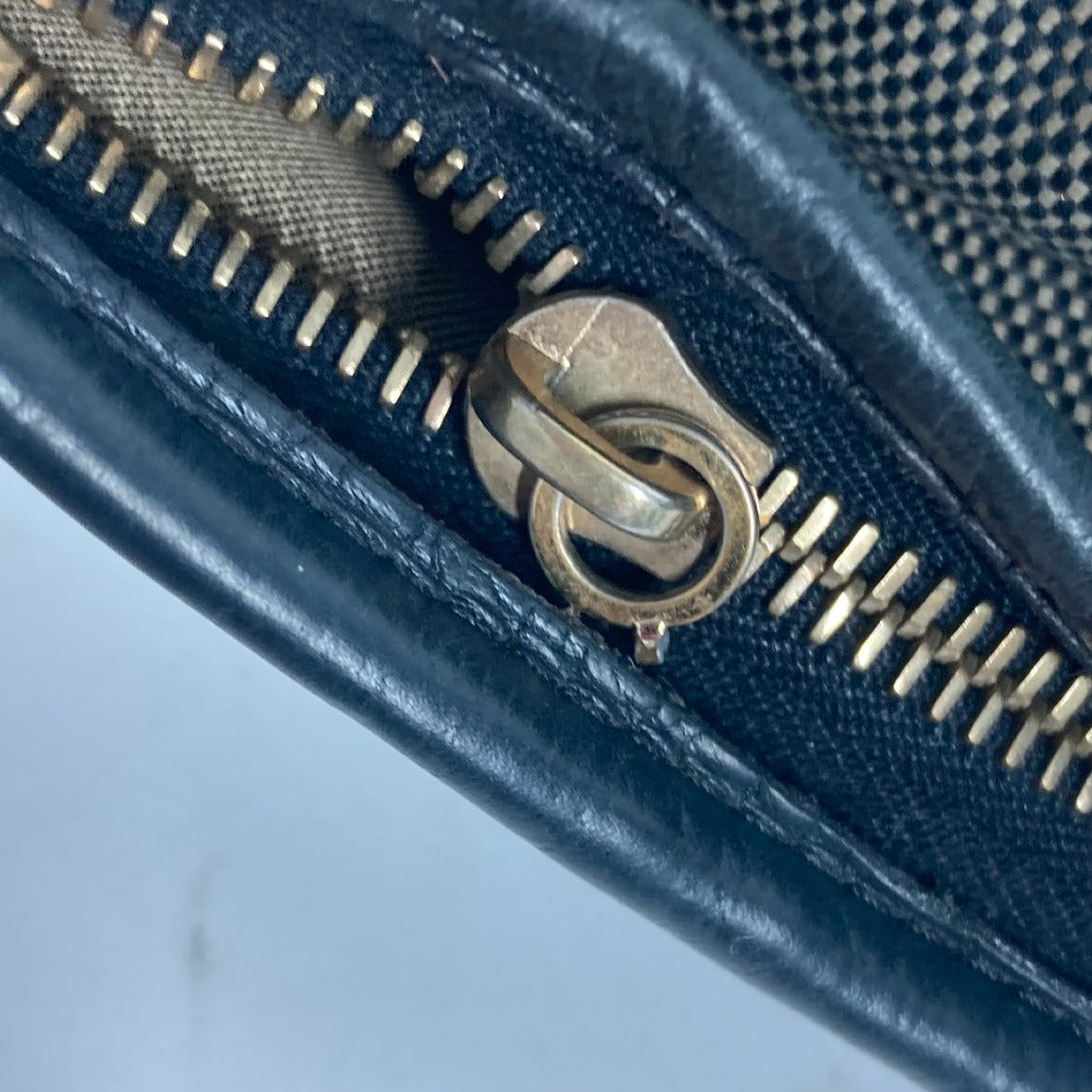 FENDI Shoulder Bag Canvas / leather gray Crossbody logo