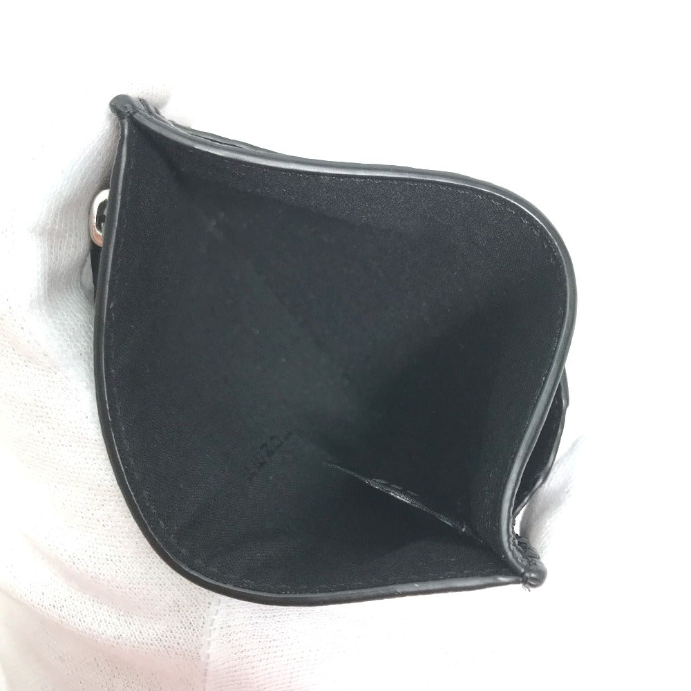 FENDI Coin case 7M0310 leather black Fragment case logo mens Used