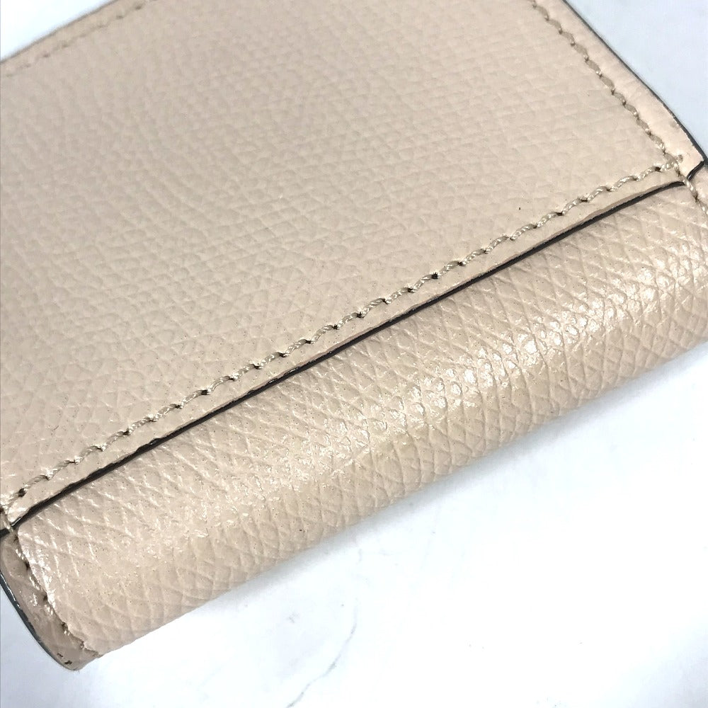 FENDI Coin case 8M0459 leather beige F's Women Used