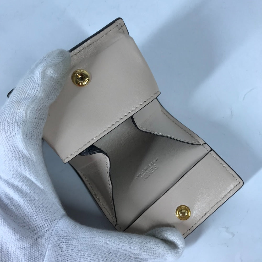 FENDI Coin case 8M0459 leather beige F's Women Used
