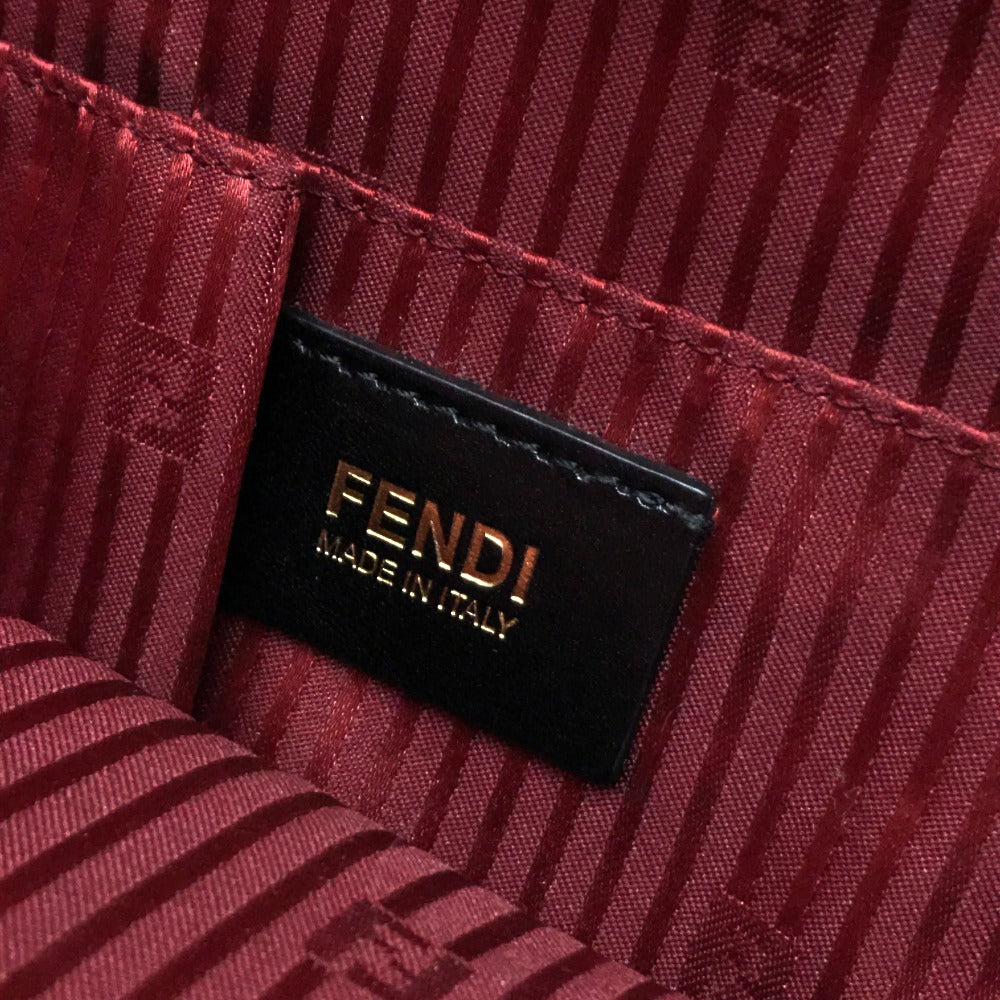 FENDI Handbag 8BH250 leather Dark red To joule Women Used