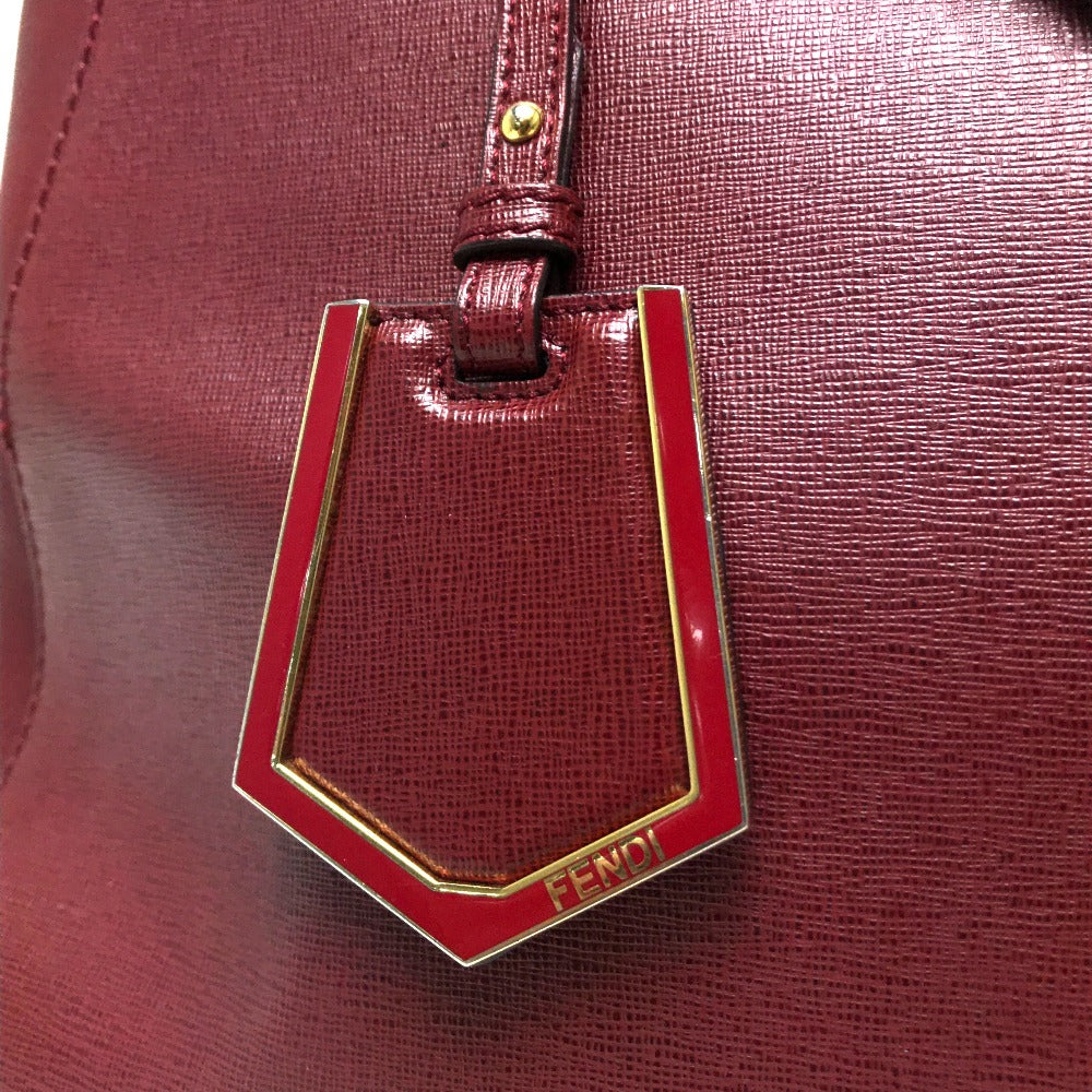 FENDI Handbag 8BH250 leather Dark red To joule Women Used