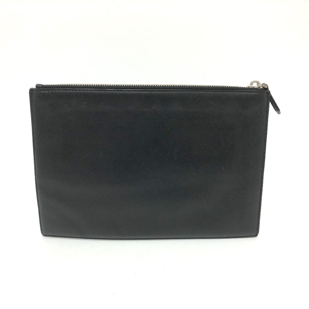 FENDI Clutch bag 7N0113 leather black logo Mini bag unisex(Unisex) Used