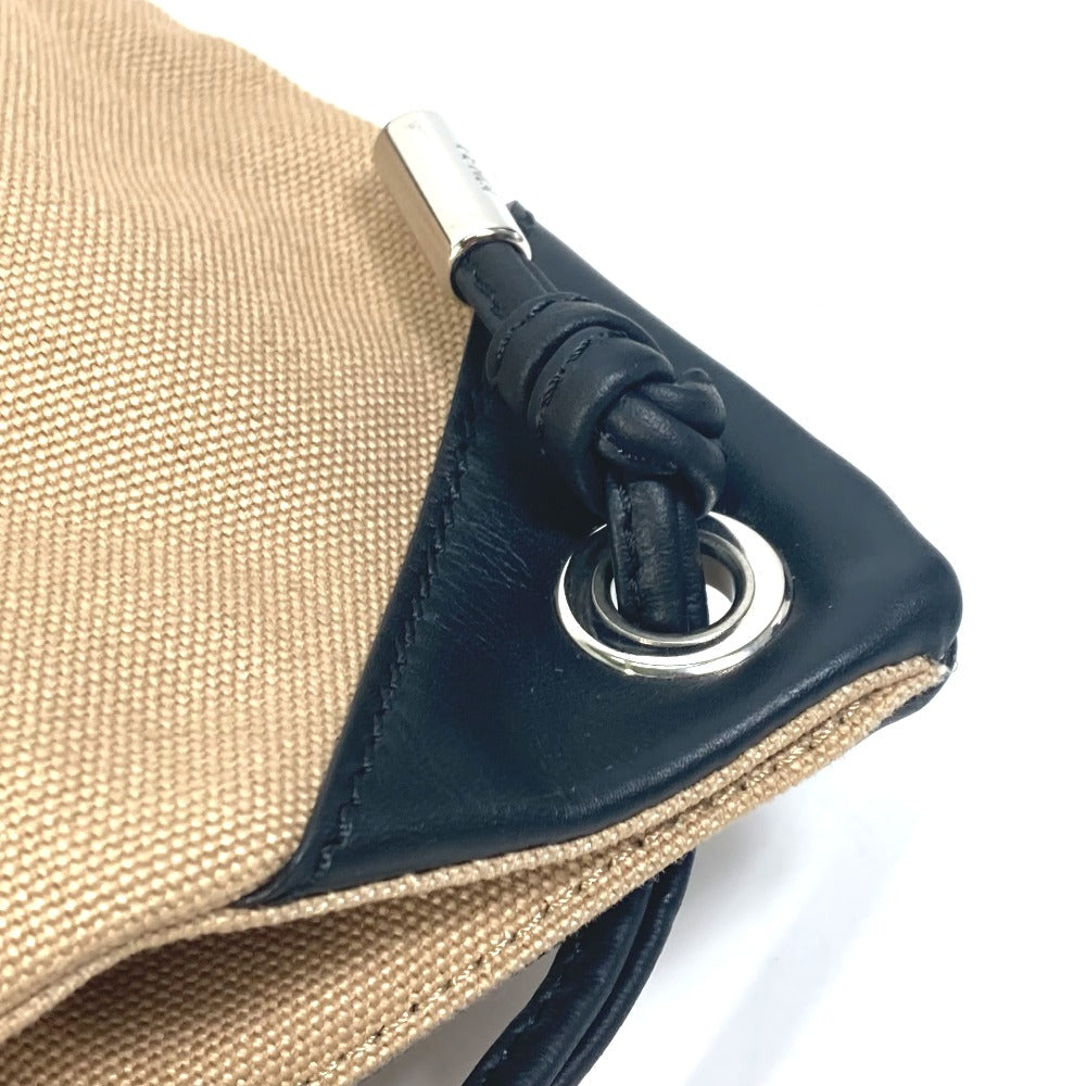 FENDI Backpack 7VZ057 Canvas / leather beige knapsack logo Women Used