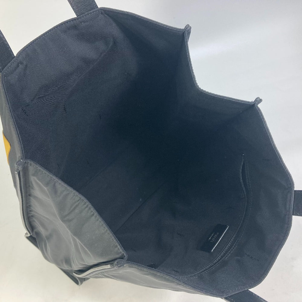 FENDI Tote Bag 7VA367 Nylon black Monster Bugs mens Used