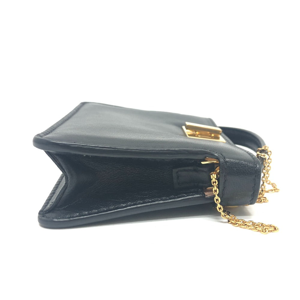 FENDI Shoulder Bag 7AR993 leather black Nano Peekaboo