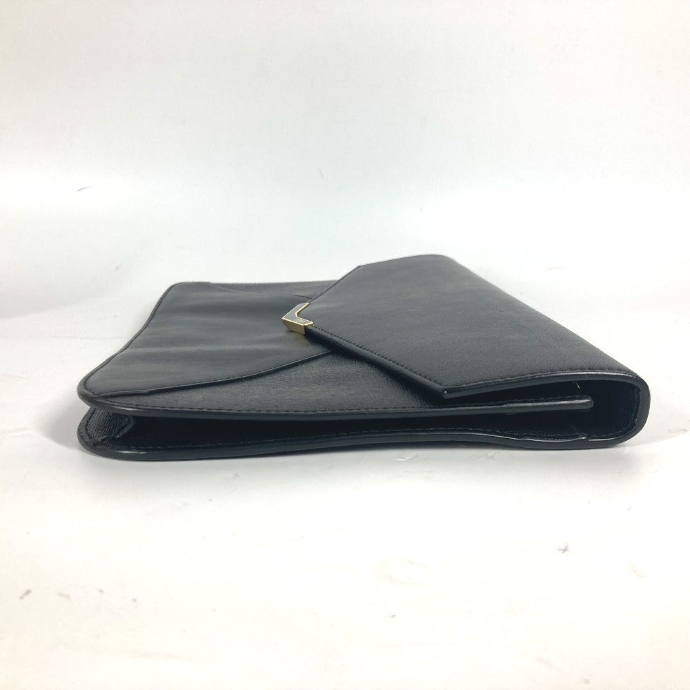 FENDI Clutch bag 8M0312 leather black flap To joule mens Used