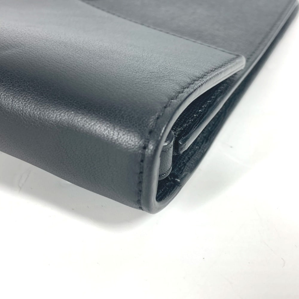 FENDI Clutch bag 8M0312 leather black flap To joule mens Used