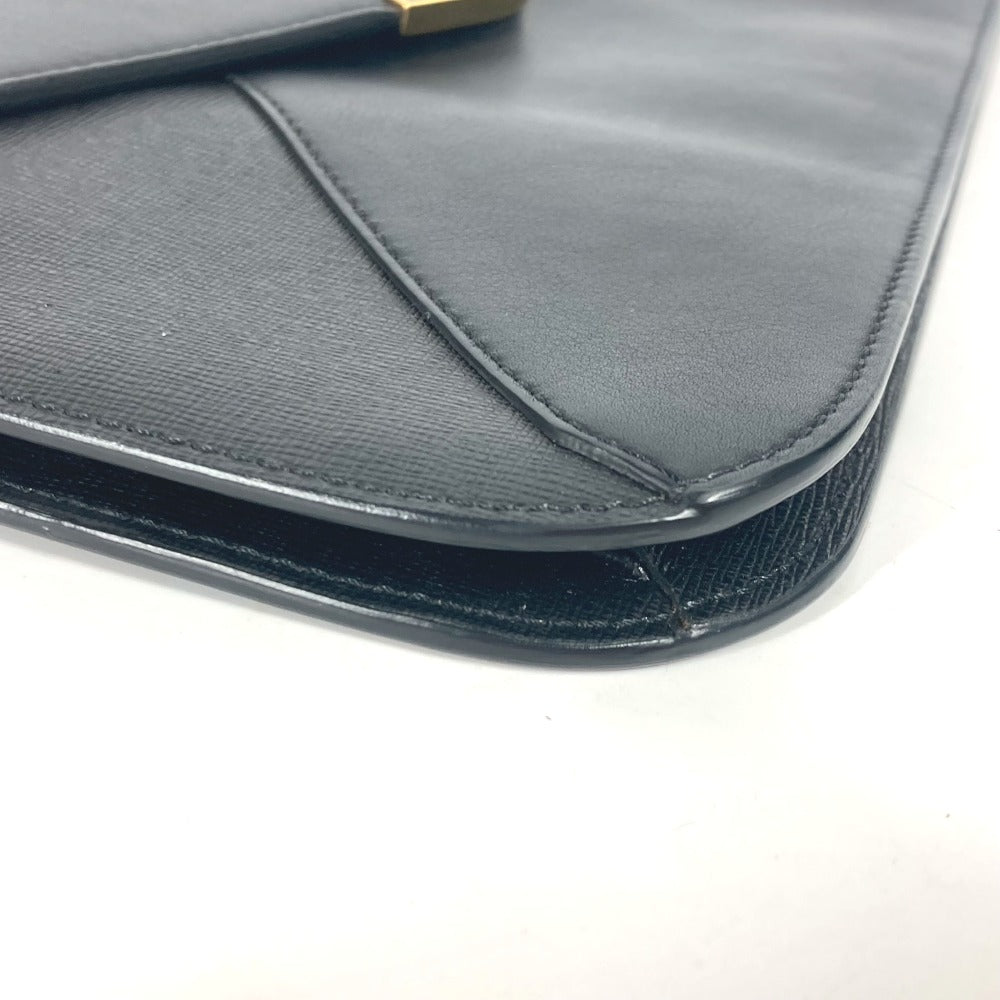 FENDI Clutch bag 8M0312 leather black flap To joule mens Used