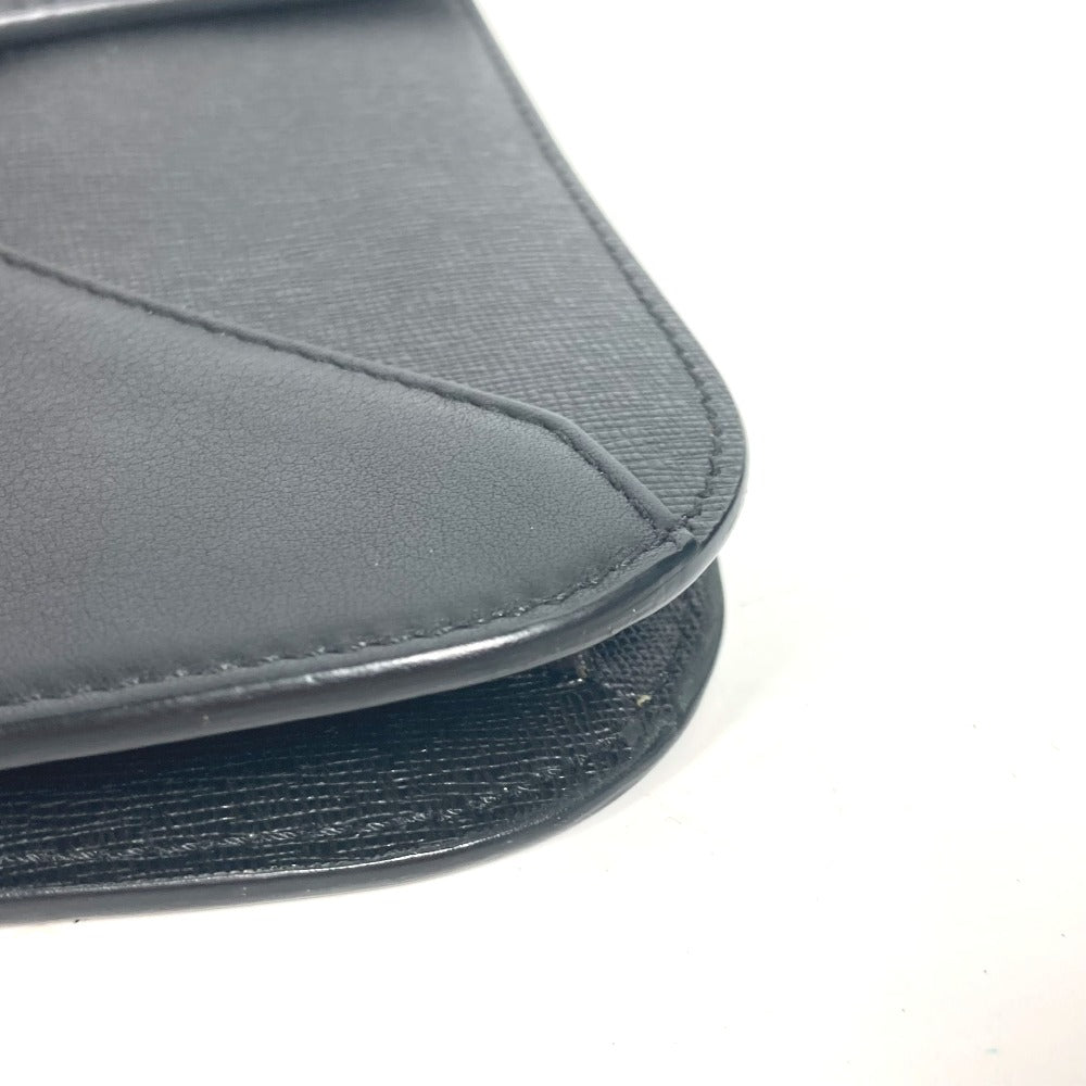 FENDI Clutch bag 8M0312 leather black flap To joule mens Used