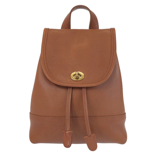 Coach Leather Backpack Brown Gold Hardware