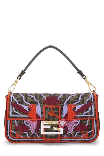 Fendi,  Multicolor Embroidered Convertible Baguette Medium, Multi