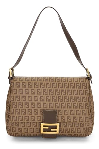 Fendi,  Brown Zucchino Coated Canvas Mama, Brown