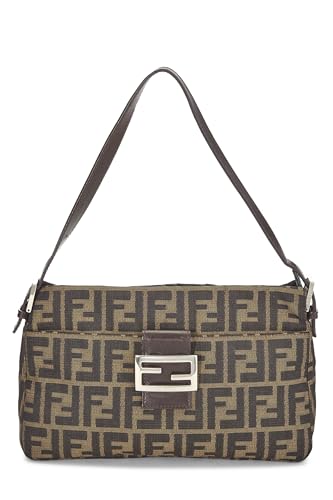 Fendi,  Brown Zucca Canvas Shoulder Bag, Brown