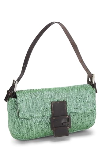 Fendi,  Green Beaded Baguette, Green