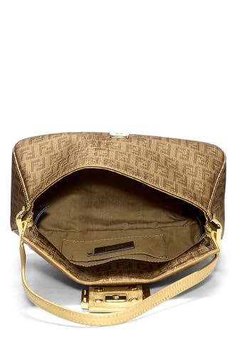 Fendi,  Gold Coated Canvas Zucchino Mama Mini, Gold