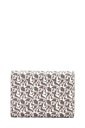 Fendi,  Multicolor Coated Canvas Envelope Compact Wallet, Multi