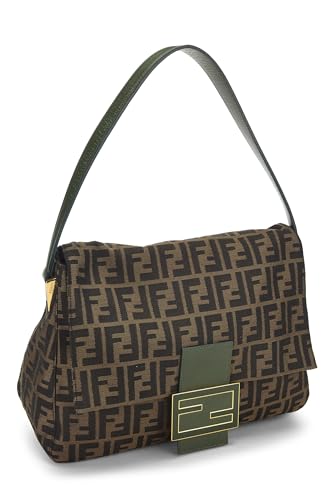 Fendi,  Green & Brown Zucca Canvas Mama Large, Green