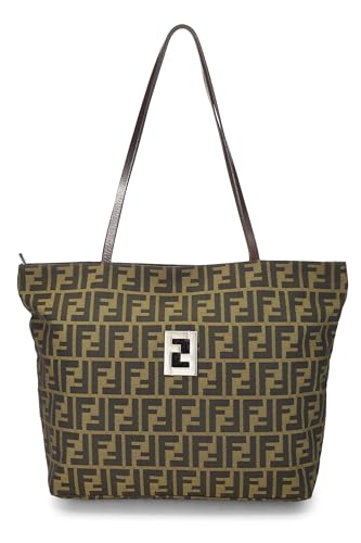 Fendi,  Brown Zucca Nylon Tote, Brown