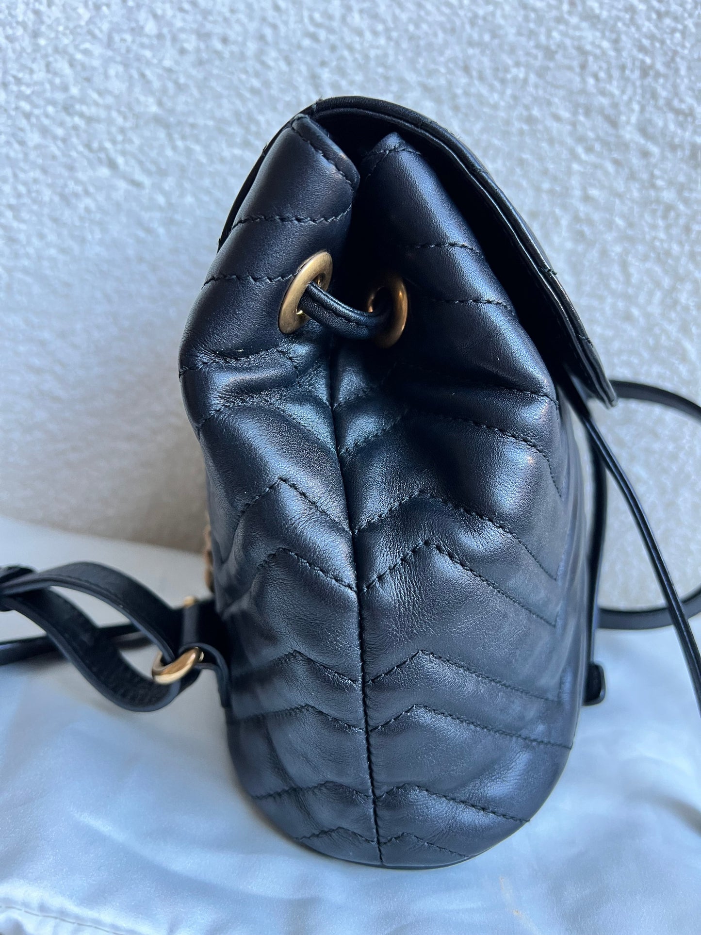 Gucci GG Black Mini Marmont Backpack