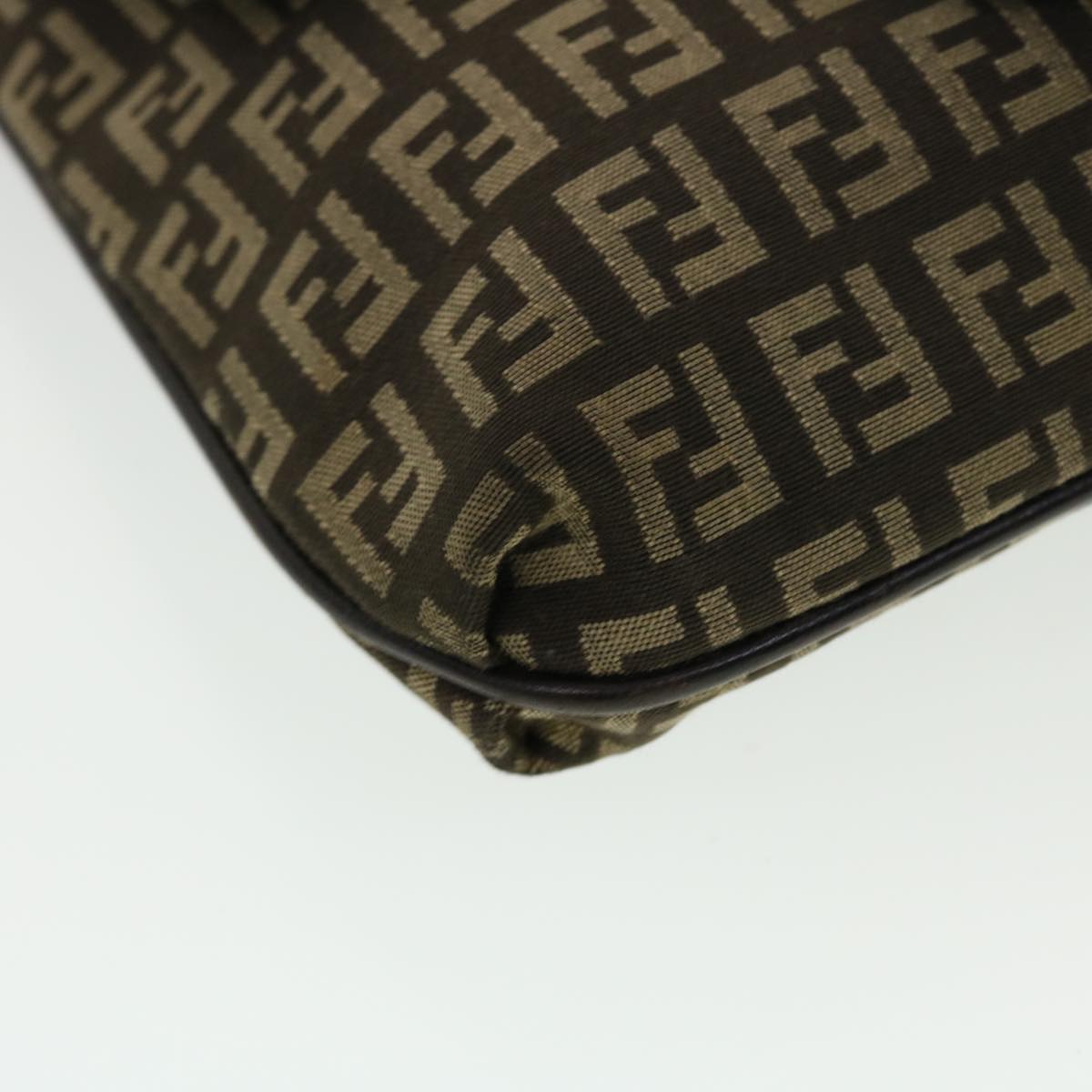 FENDI Zucchino Canvas Shoulder Bag Brown 2288-8BT075-JQ4-089  43907