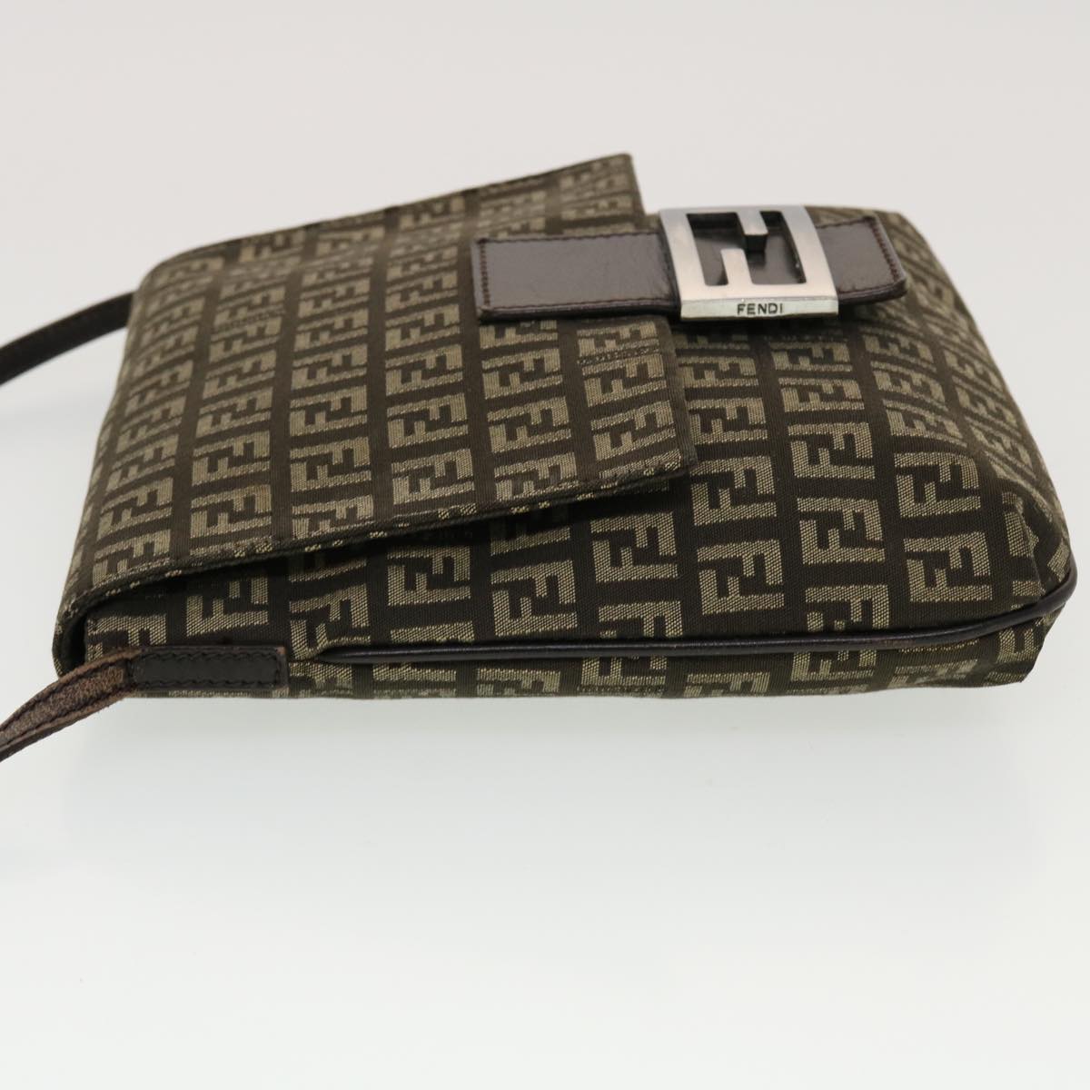 FENDI Zucchino Canvas Shoulder Bag Brown 2288-8BT075-JQ4-089  43907