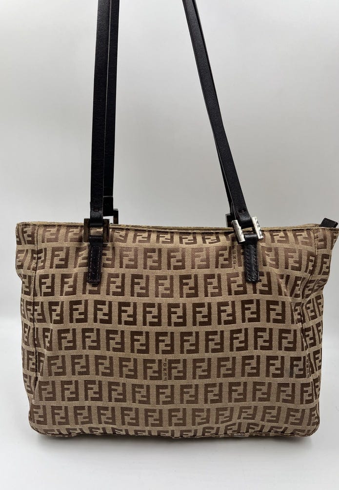 Vintage Fendi Shoulder Bag in Brown Zucca Canvas