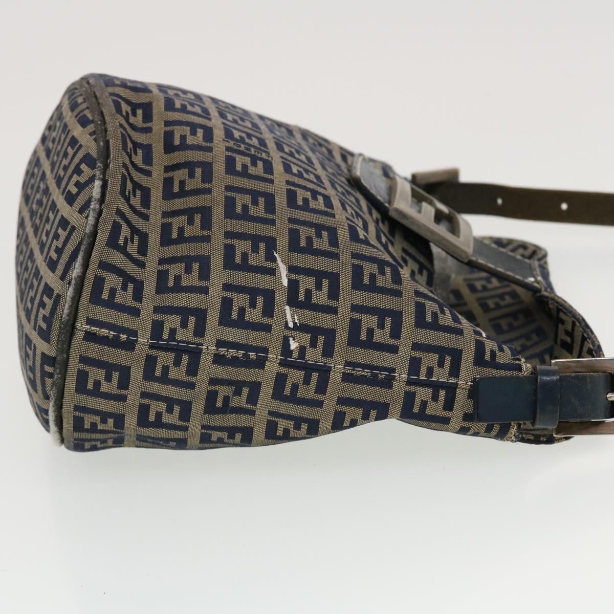 FENDI Zucchino Canvas Shoulder Bag Navy 2321-26765-018  44300