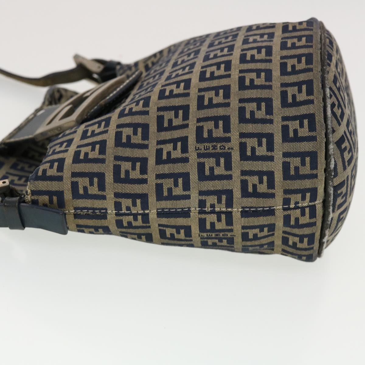 FENDI Zucchino Canvas Shoulder Bag Navy 2321-26765-018  44300