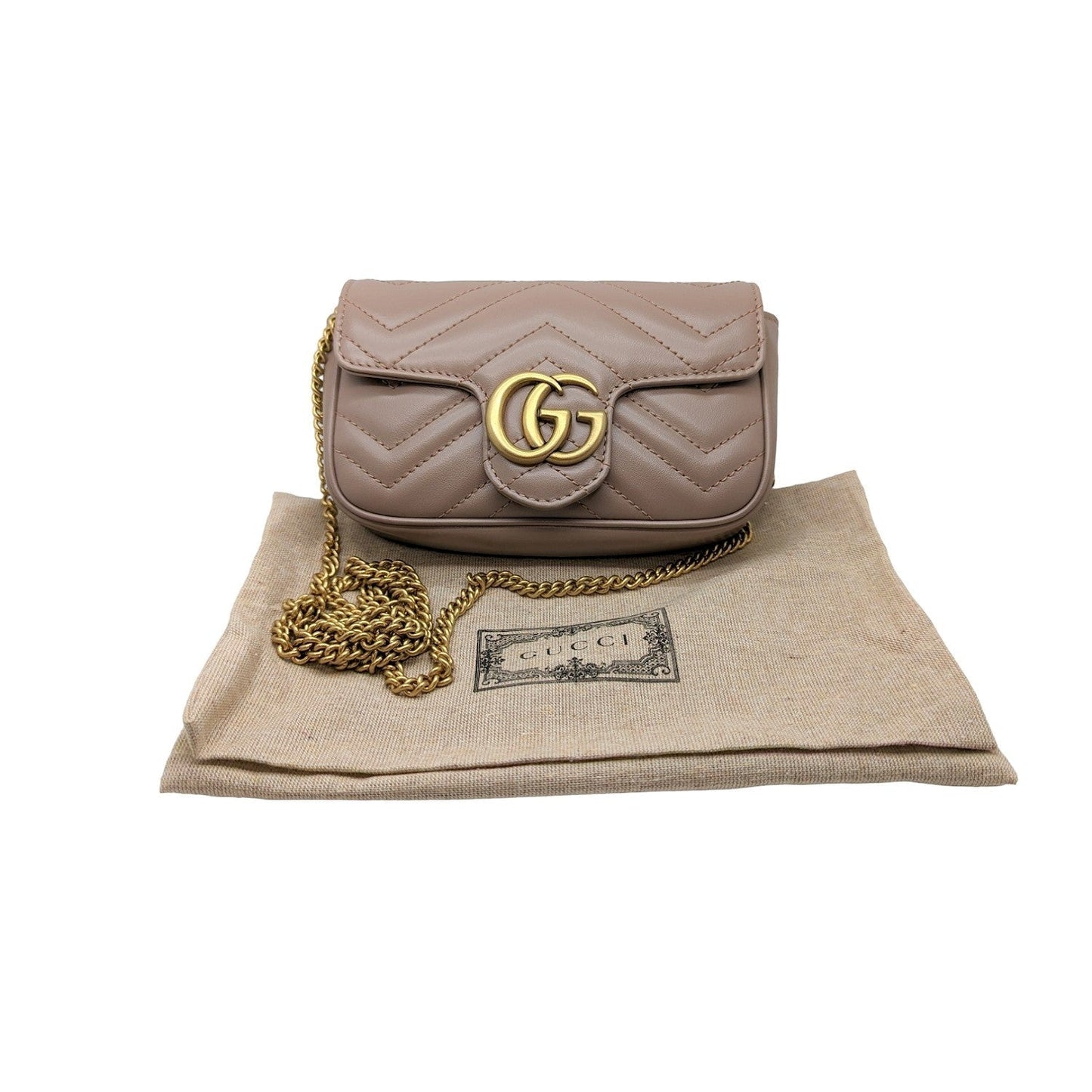 Gucci GG Marmont Leather Super Mini Crossbody Bag