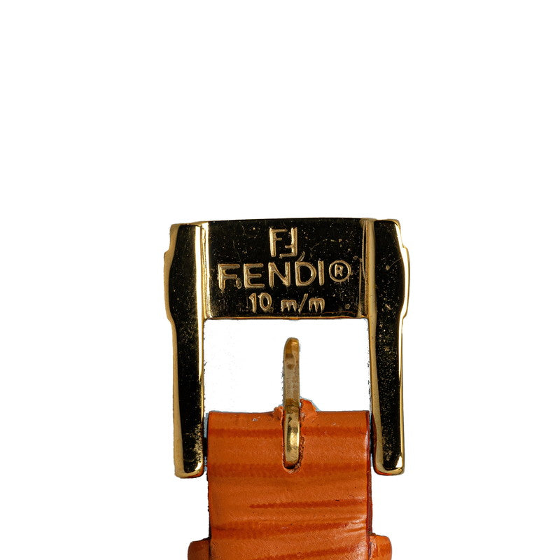 Fendi Change Belt All 5 Colors Watch 640L Quartz Silver Signboard Mackie Leather  FI