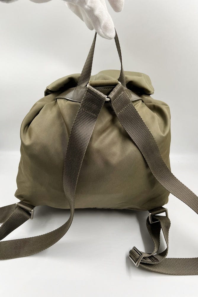 Prada Olive Nylon Backpack