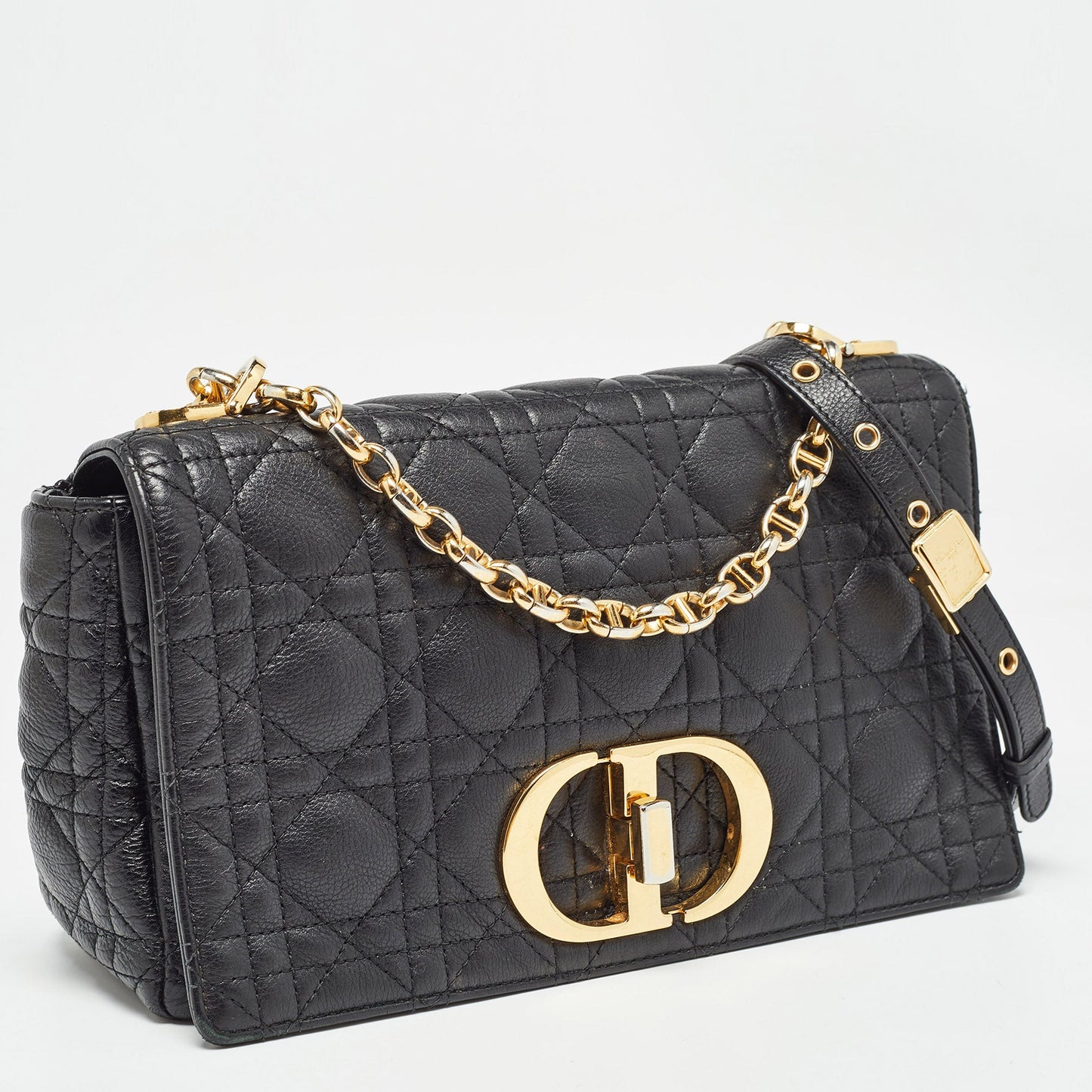 Dior  Cannage Leather Medium Caro Shoulder Bag