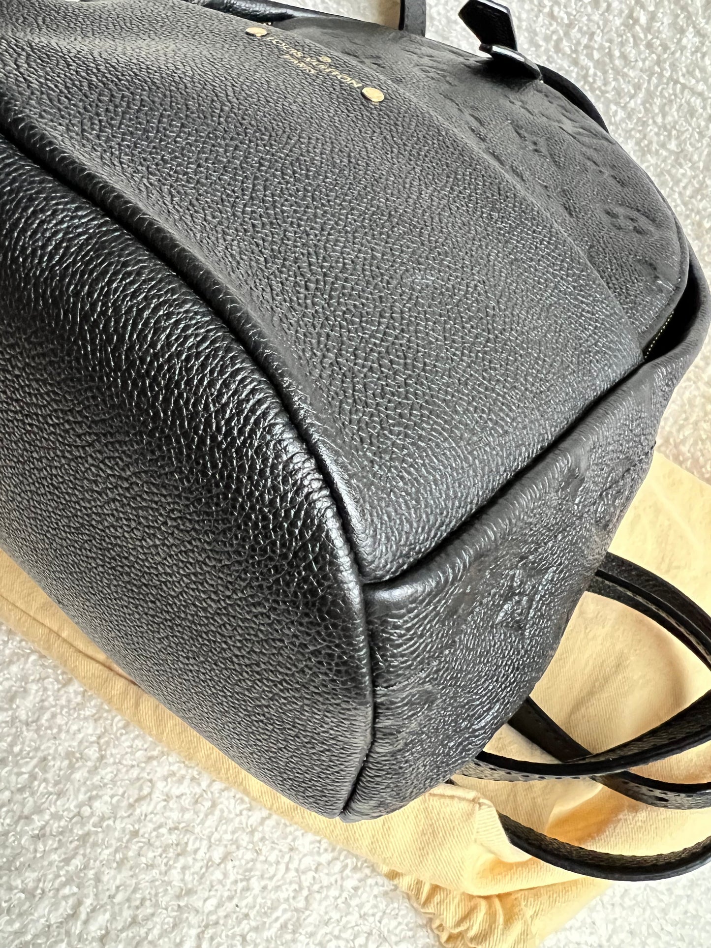 Louis Vuitton Sarbonne Backpack Black Empreinte