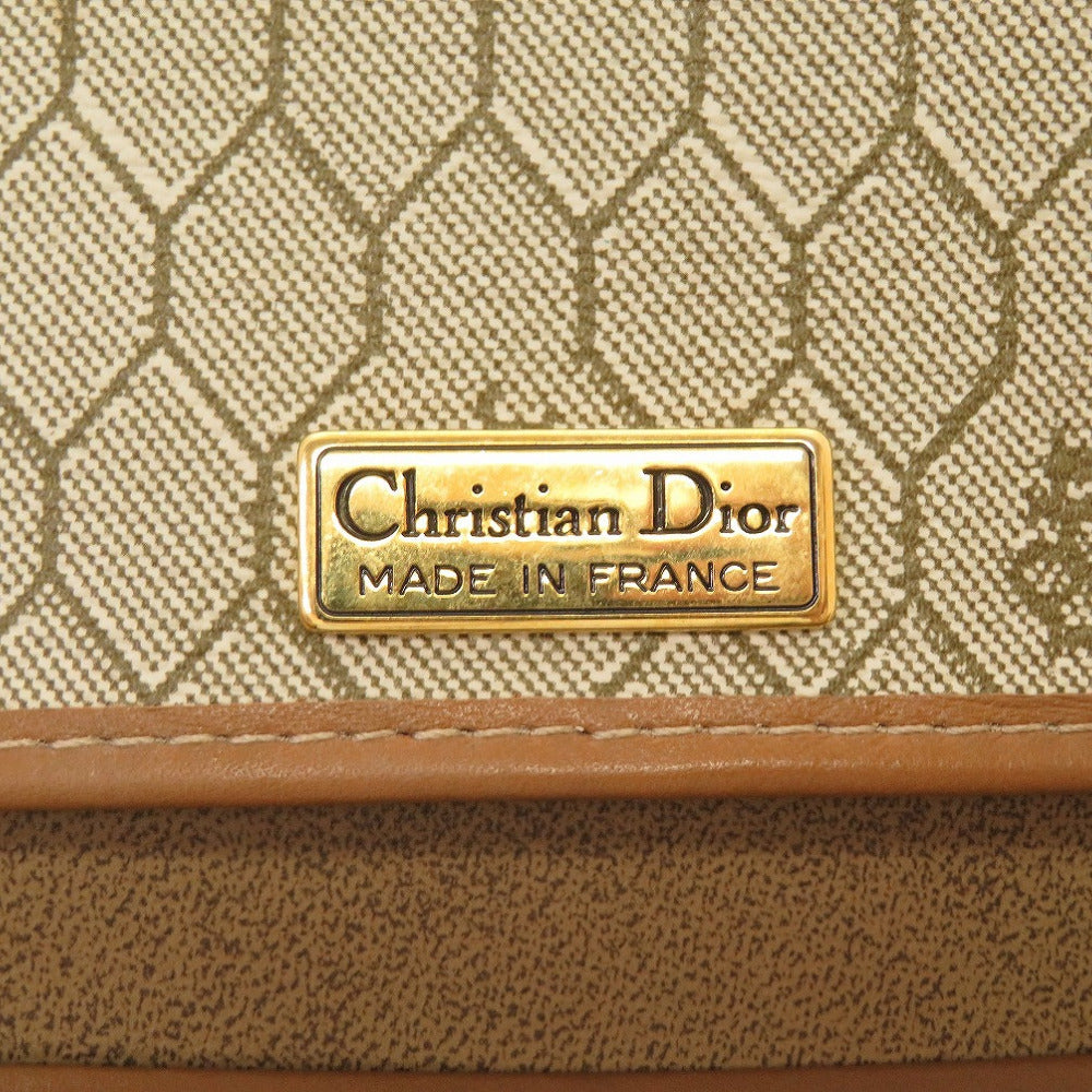 Christian Dior Shoulder Bag PVC, Leather beige Honeycomb Pattern Women Used